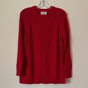 NWT Old Navy Women's Bold Red Crew Neck Sweater